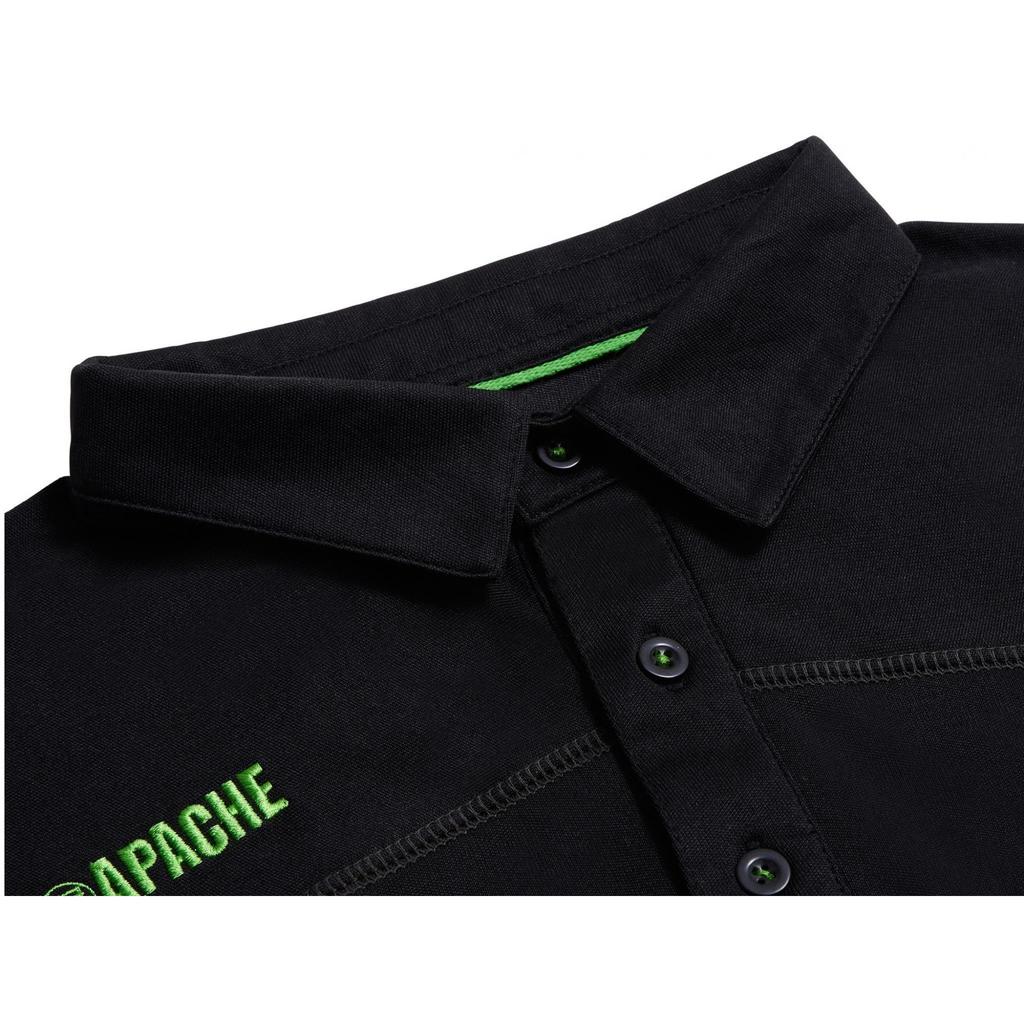 Apache Langley Black Performance Polo Shirt