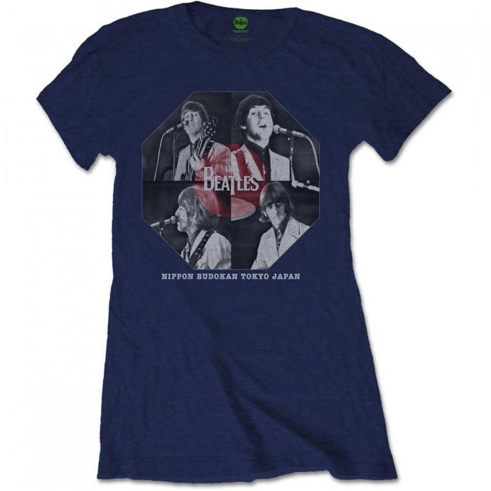 The Beatles Camiseta octágono Budokan para mujer/señora L azul marino