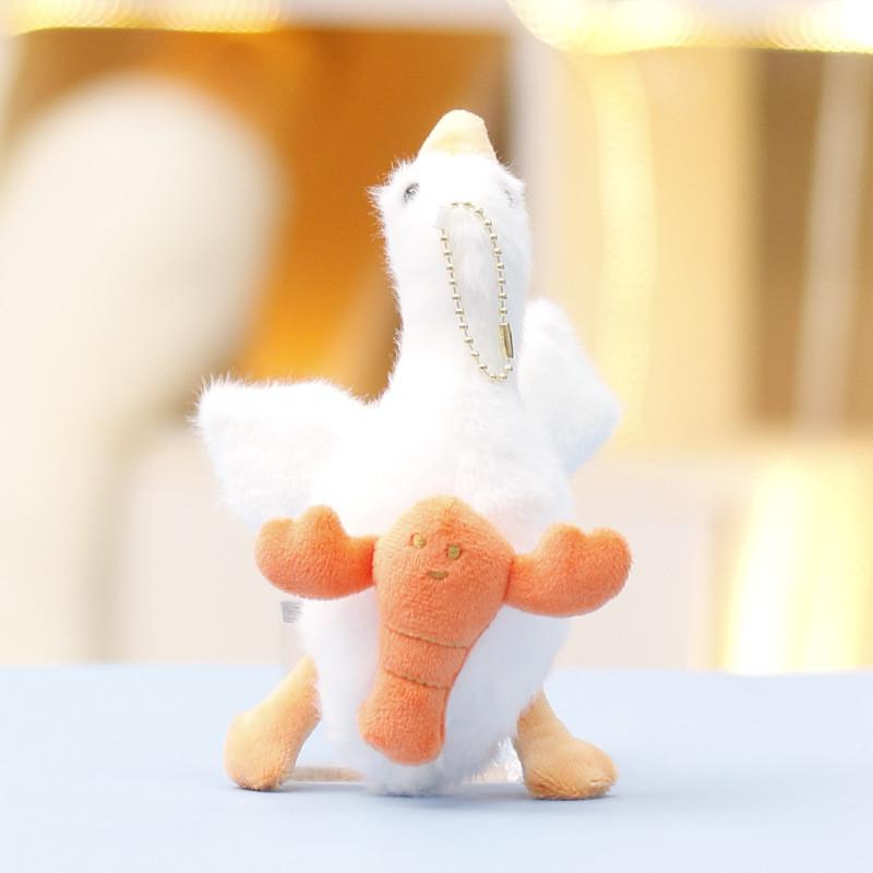 Plush Adorable Toy Swan Keychain Cute Stuffed Doll Accessory For Girl Gift Bag