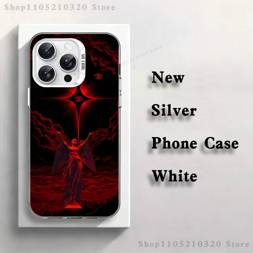 

F-Fuerza R-Regida Phone Case For iPhone 17,16,15,14,13,12,11,Mini,Pro,E,MAX White Matte Silicone Whtie Cover iPhone14