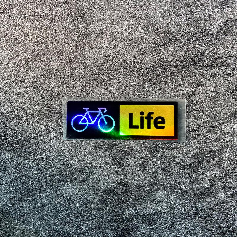 2PCS Bike Life Waterproof Vinyl Sticker, Fashion Decal for Car Motorcycle Bicycle Helmet Exterior Styling Decor Accessories