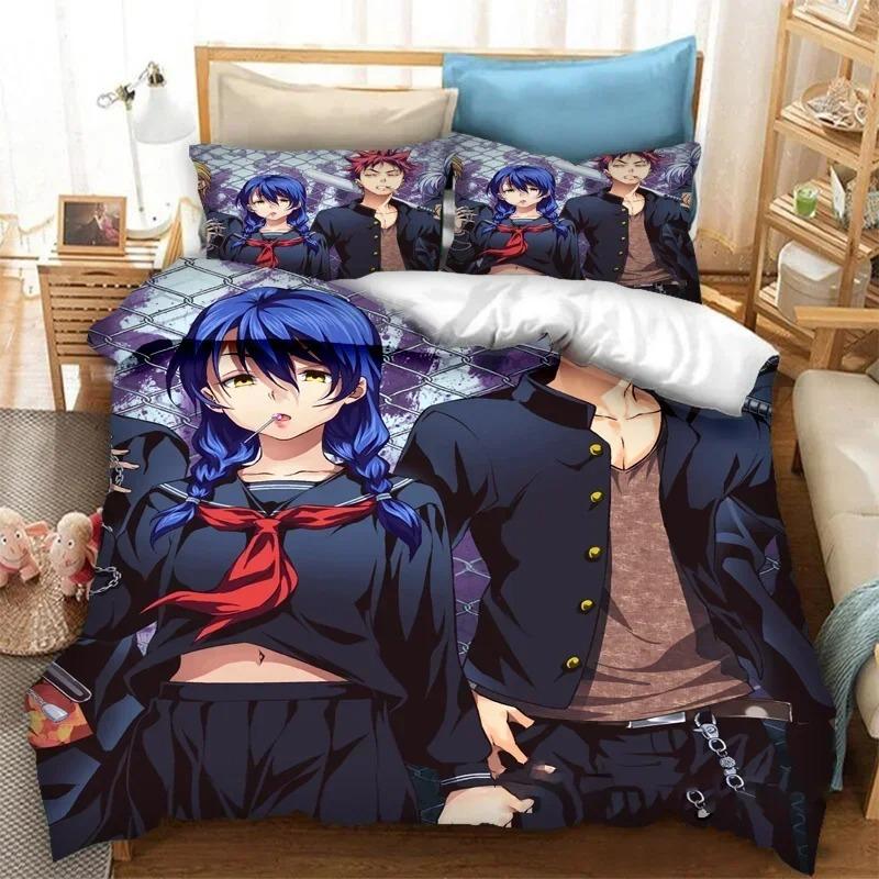 3dAnime Food Wars! Shokugeki No Soma Bedding Set Duvet Cover Bedroom Comforter Twin King _Size Quilt Cover Home Textiles