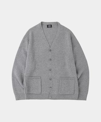 LETTERCOMO Essential V-Neck Cardigan Knit Gray