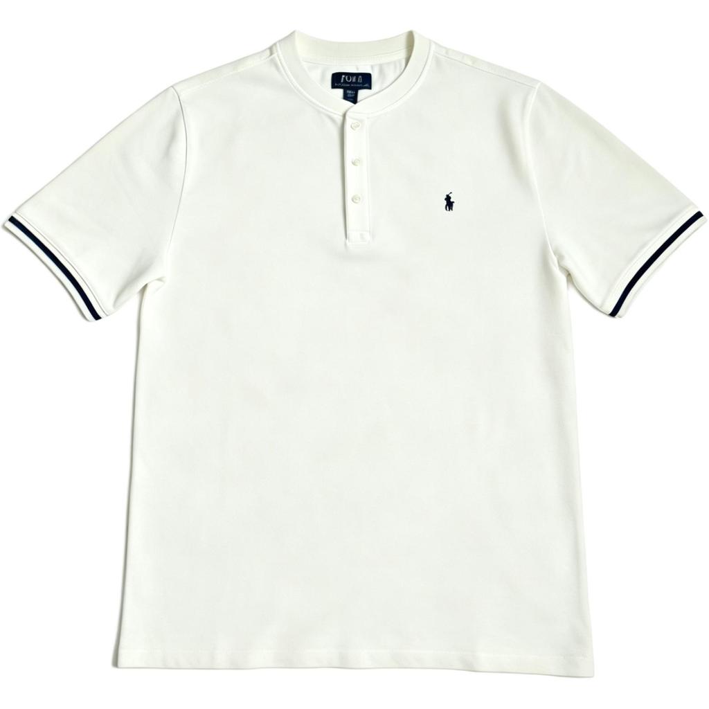 Polo Ralph Lauren Bawełniana Koszulka Polo z Kołnierzykiem Henley i Guzikami z Haftowanym Kucykiem Krótki Rękaw Luźny Krój Koszulki dla Dzieci 323839672-002