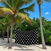 Black White Polka Dots Quick Drying Bath Towel Microfiber beach towel light weight swimming camping yoga beach out