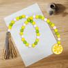 Boho Tassel Wood Bead Garland With Lemon Pendant Farmhouse Rustic Country Wall Decoration Woven Tassel Wall Hanging Ornaments