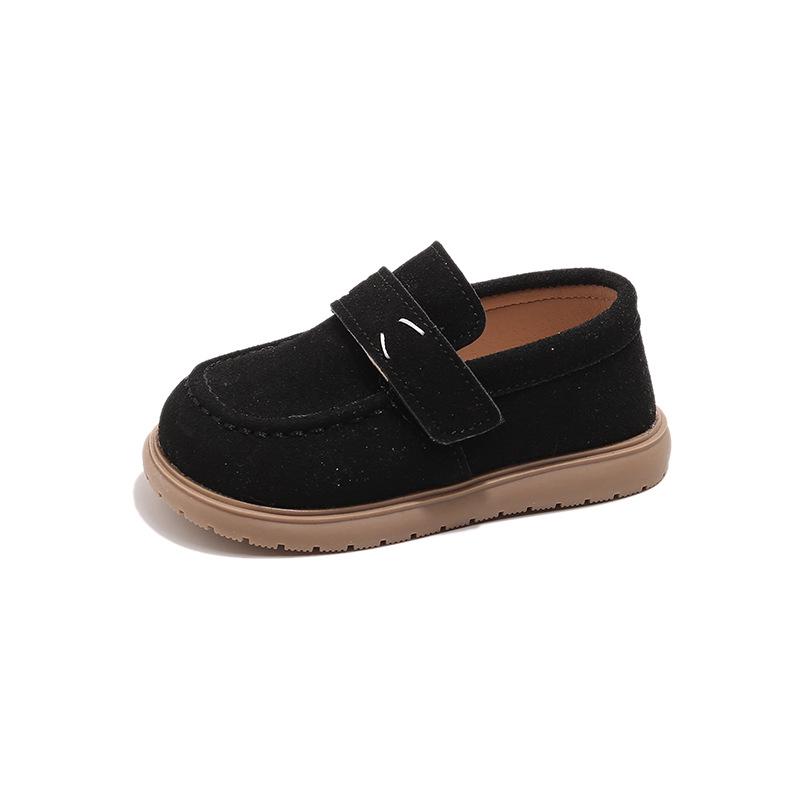 2025 Spring/Autumn Kids' Soft Leather Loafers - Versatile, Comfortable Shoes for Boys and Girls