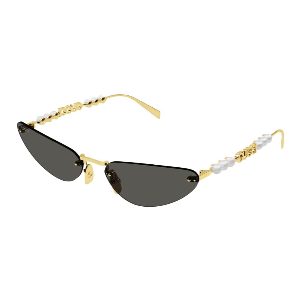 Gucci Cat Eye Logo Design Metal Irregular Shape Sunglasses Women sunglasses Gold GG1920S
