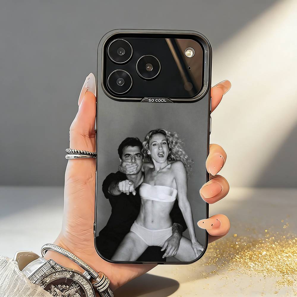 S-Sex And The C-City Collection Pouzdro na telefon Pro iPhone17 16 15 14 13 12 Pro Max Šedá Černá Matná Laserová Metalická Aurora Funda
