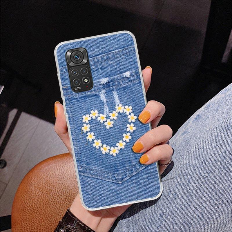 Jeans Cowboy Denim Printed Phnoe Case for Phnoe Case for Xiaomi Redmi Note 15 14 14S 13 Pro Plus 12 12S 11S 11E 10S 10 11T 5G Un