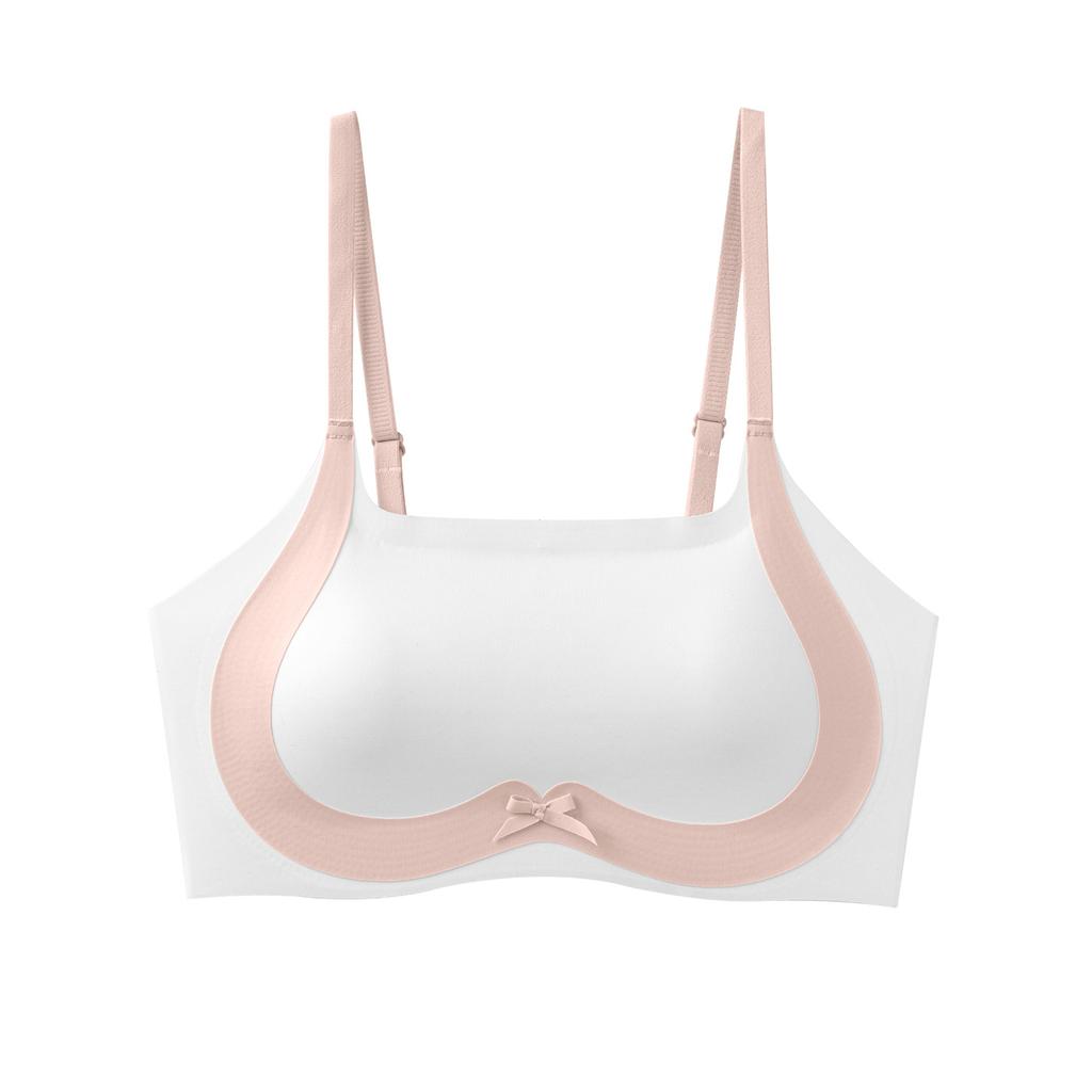 Growing Adolescent Girl Thin Middle and High School Student Fixed Cup Sports Vest Seamless Bra