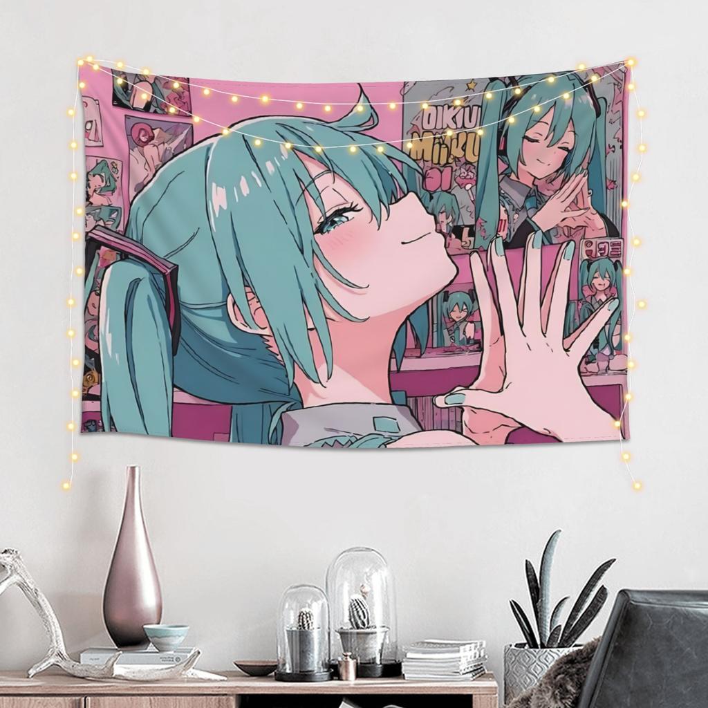 Hatsune Miku Cutecore Tapestry Room decoration Home Decoration Tapestry Decor Accessories Cute Room Decor