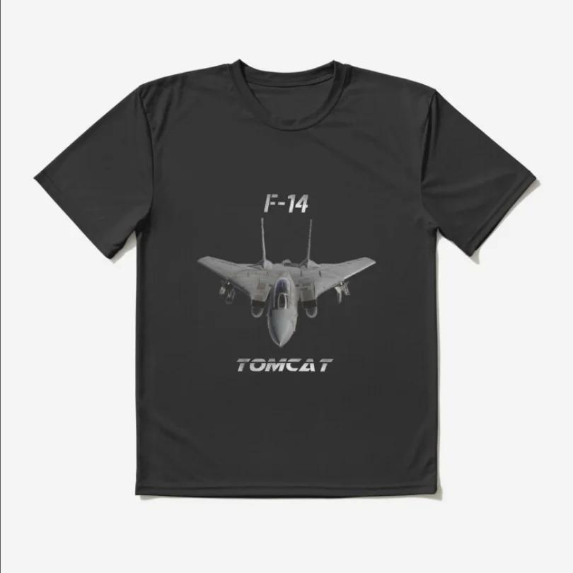 F14 Tomcat Kampfflugzeug T-Shirt 100% Baumwolle Rundhals Sommer Kurzarm Lässig Unisex T-Shirt Größe S3XL
