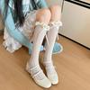 Lace Lace Stockings Children'S Lolita Bow Ribbon Women'S Socks Long Calf Socks Summer Thin Stacking Socks