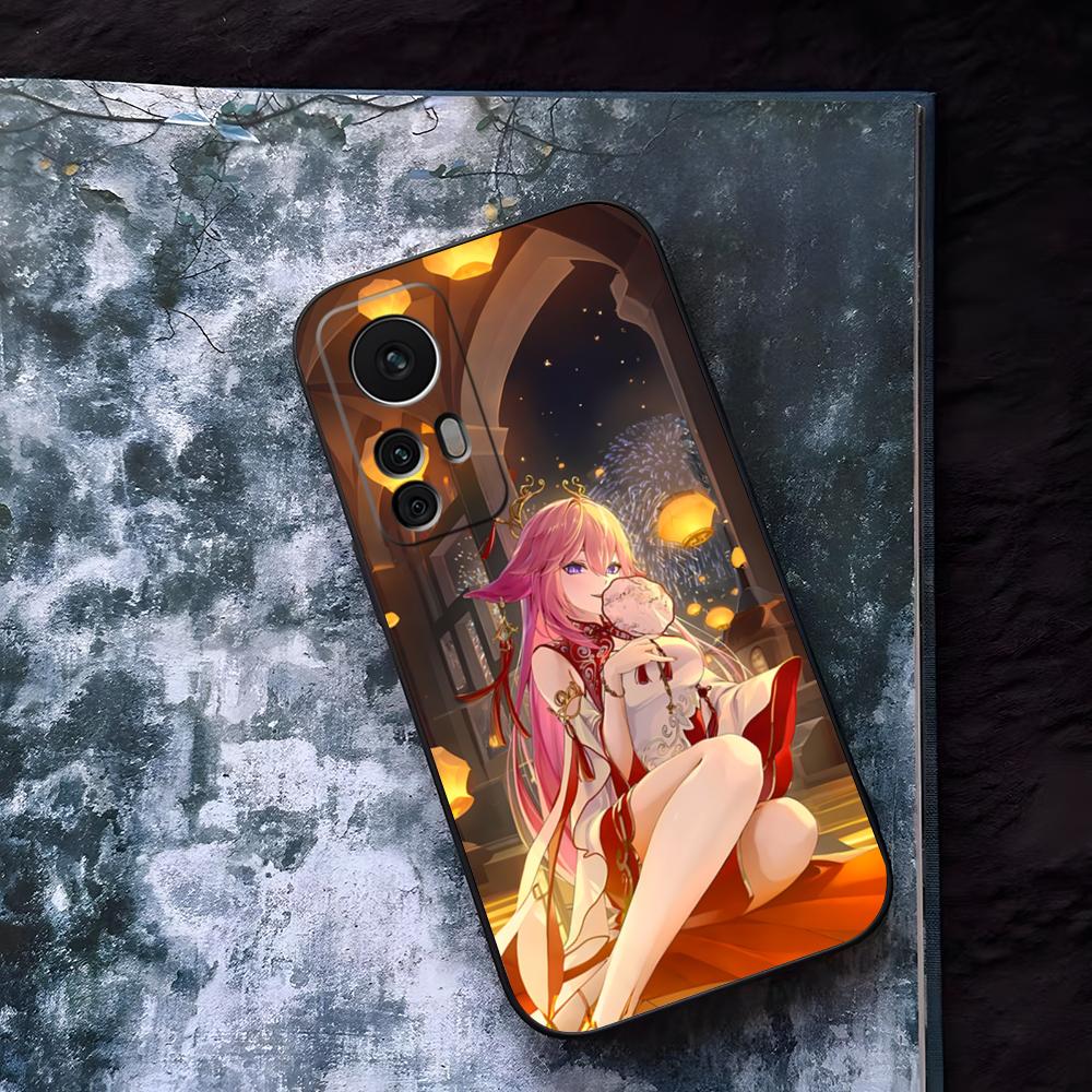 

Yae Miko Genshin Impact Phone Case for Xiaomi 14 12 11T 13 Lite Ultra Redmi Note 12 10 Pro POCO F4 F5 X5 Pro Shell Coque redmi Note12
