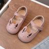 Spring Cartoon Cat Baby Girls Flats Autumn Mary Jane Genuine Leather Kids School Shoe Comfortable Arch Insole Children's Shoes