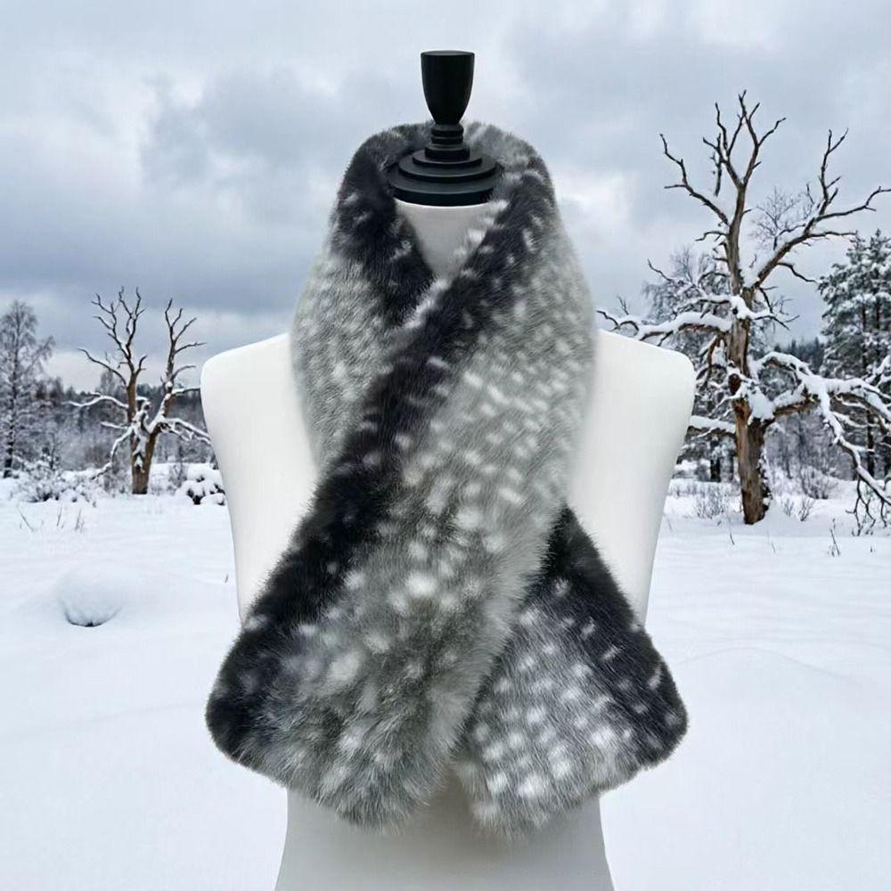 Faux Fur Winter Hat Scarf Set Windproof Plush Snood Scarf Fashion Fisherman Hat Scarf Women