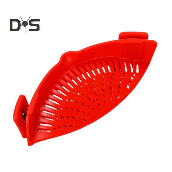 Clip on Sink Strainer Pan Pasta Strainer Silicone Food Strainer Anti-Spill Drain Basket Universal Colander for Kitchen Restaurant Picnic