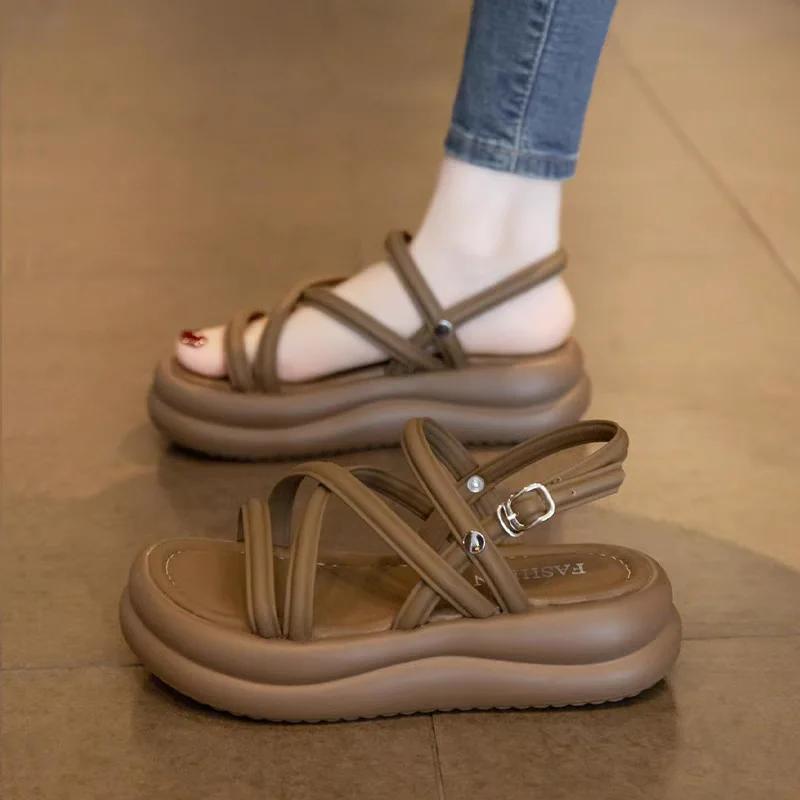 Fashion Sling Back Round Foot Green Slippers Tennis From 2 To 7 Years Shoes Woman Summer Sandals Sneakers Sport Trend Fashionable