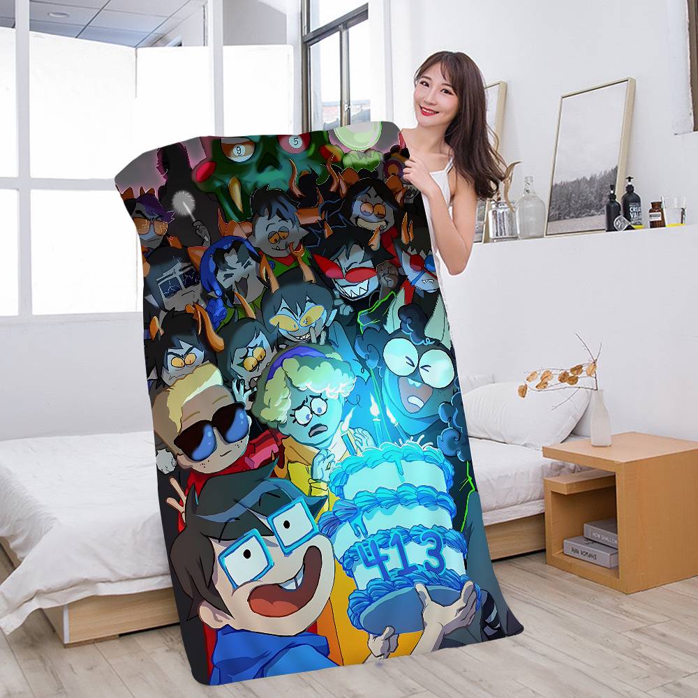 Anime H-Homestucks Microfiber Blanket Quick Drying Beach Towels Oversized Printing Super Absorbent Pool Towel Blanket