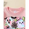 Kids Crewneck Sweatshirt, Cute Halloween Spider Web Print, Soft Casual Pullover for Fall Winter