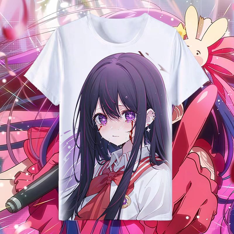Oshi No Ko Anime Manga Stampa 3D T-Shirt Uomo Donna Moda Streetwear T-Shirt Oversize a Manica Corta Magliette Maschili Top Abbigliamento Uomo