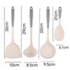 2/3/4Pieces Silicone Kitchen Utensil Set With Non-Stick Pans Silicone Spatula Soup Ladle Slotted Spoon Outdoor Tableware