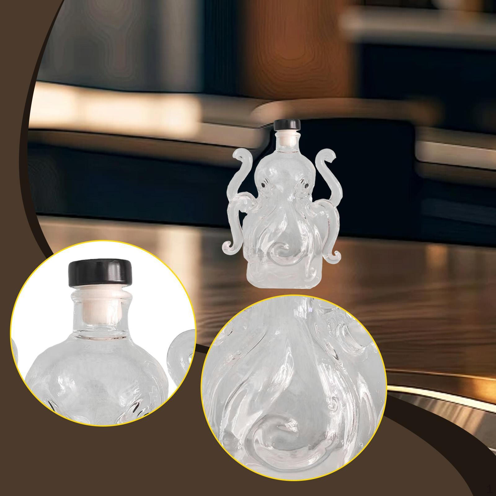 

Whiskey Decanter Men Gift Unique Empty Glass Funny 320ml Decorative Wine Bottle Clear for Club Bar