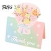 Decorative Floral Greeting Cards 10Pcs 3D Flower Thank You Card, Bouquet Best Wishes Note Appreciation Gifts for Anniversary, Mother's Day, Teachers'