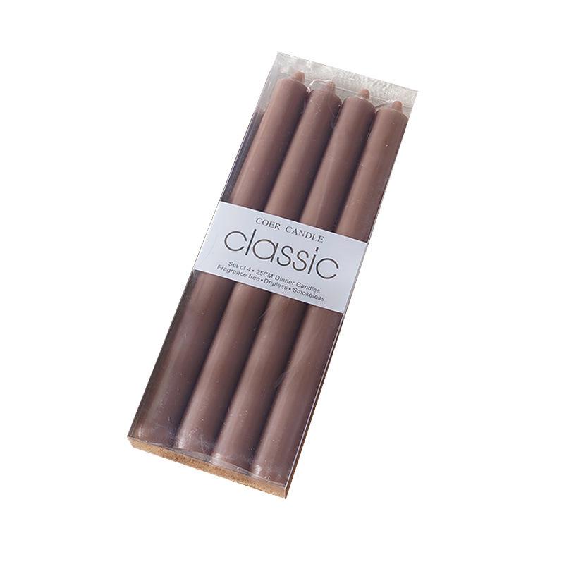 Ivory White Long Stem Taper Candles for Weddings and Emergencies