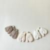 Solid Color Winter Warm Gloves Thickening Soft Fur Gloves Label Child Gloves  Kids
