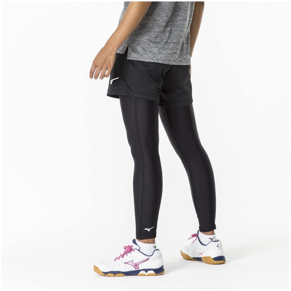 Mizuno Long Tights for Table Tennis and Size M Women's Training, Black, (82JBA203)