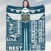 Creative Airplane Pattern & Text Art Blanket - Soft All-Season Multi-Purpose Throw for Couch, Bed, Office & Travel