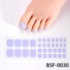 34tips UV Free Gel Toenail Sticker Solid Full Cover Gel Toenail Wraps Self-Adhesive Foot Nail Art Decoration