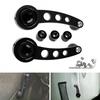 Black Window Door Winder Glass Handles Cranks Billet CNC Aluminum Manual Car Kit