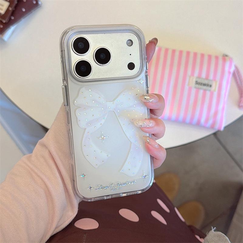 High-End Rhinestone Bow iPhone 17/16 Pro Max/15/14 Case