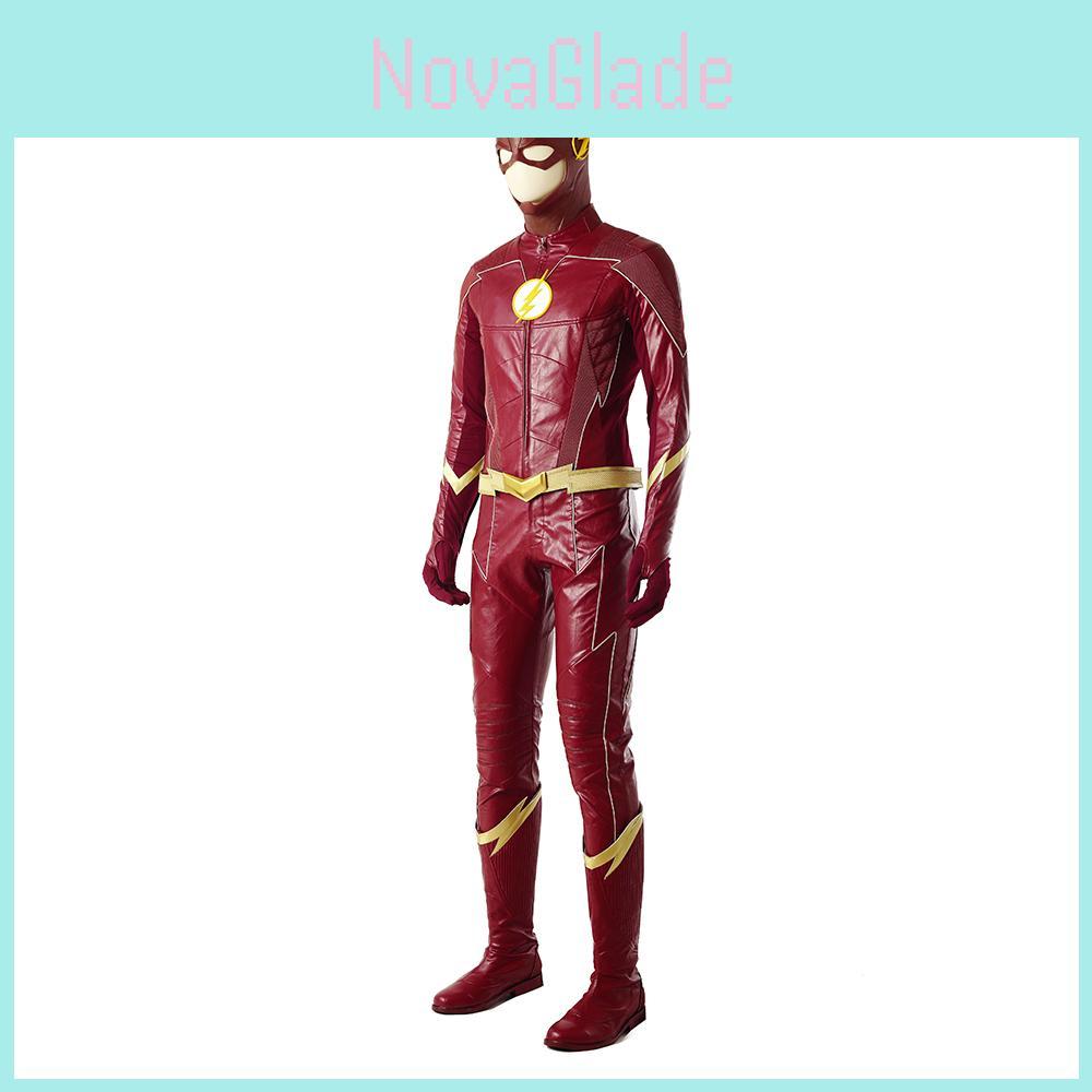 The Flash Season 4 Cosplay Barry Allen Costume Premium Quality Fancy Dress Men Halloween