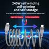 Hot Selling 60W 240W 5A Fast Charging USB Type C Magnetic Suction Braid Nylon Cable for Mobile Phone