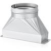 Duto Galvanizado SHGO 3-1/4" X 10" X 6" Para Conectar Acessórios HVAC Kit de Ventilação para Micro-ondas Transição de Duto Retangular para Redondo