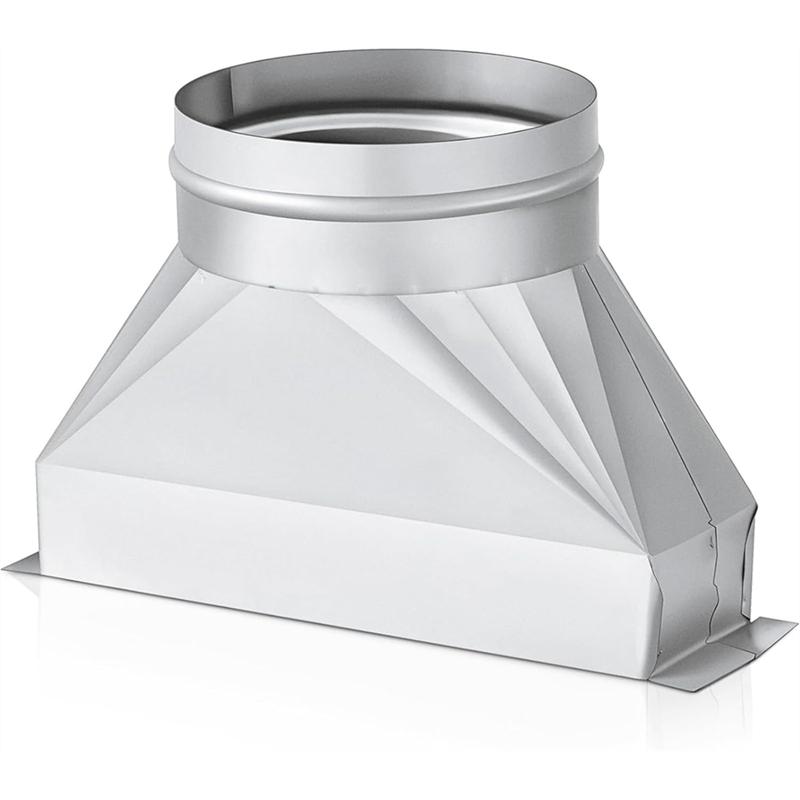 

SHGO-Galvanized Duct 3-1/4 X 10 X 6 For Connecting HVAC Fittings Microwave Vent Kit Rectangular To Round Duct Transition NONE срібний