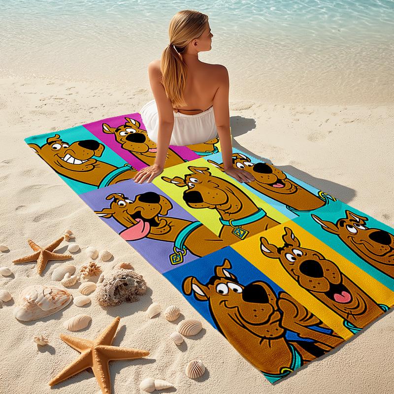 Halloween Fantasy Comedy Adventure Cartoon Movie Scooby-Doo Towel Outdoor Camping Vacation Swimming Beach Towel Outdoor Absorbent Bath Towel Y14