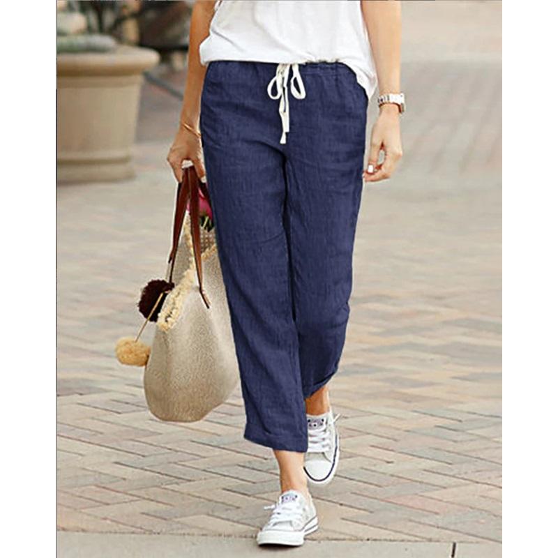 Spring And Autumn Solid Color Loose Pants