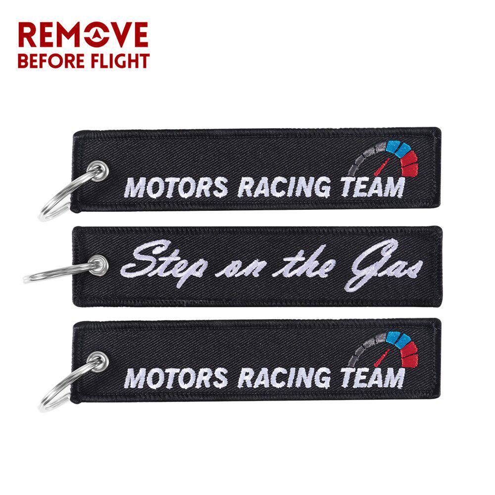 Módní Motor Racing Team Klíčenka do auta Držák na klíče od auta pro motocykly Step on Gas Klíčenka na auto Cool Klíčenky Šperky Chaveiro