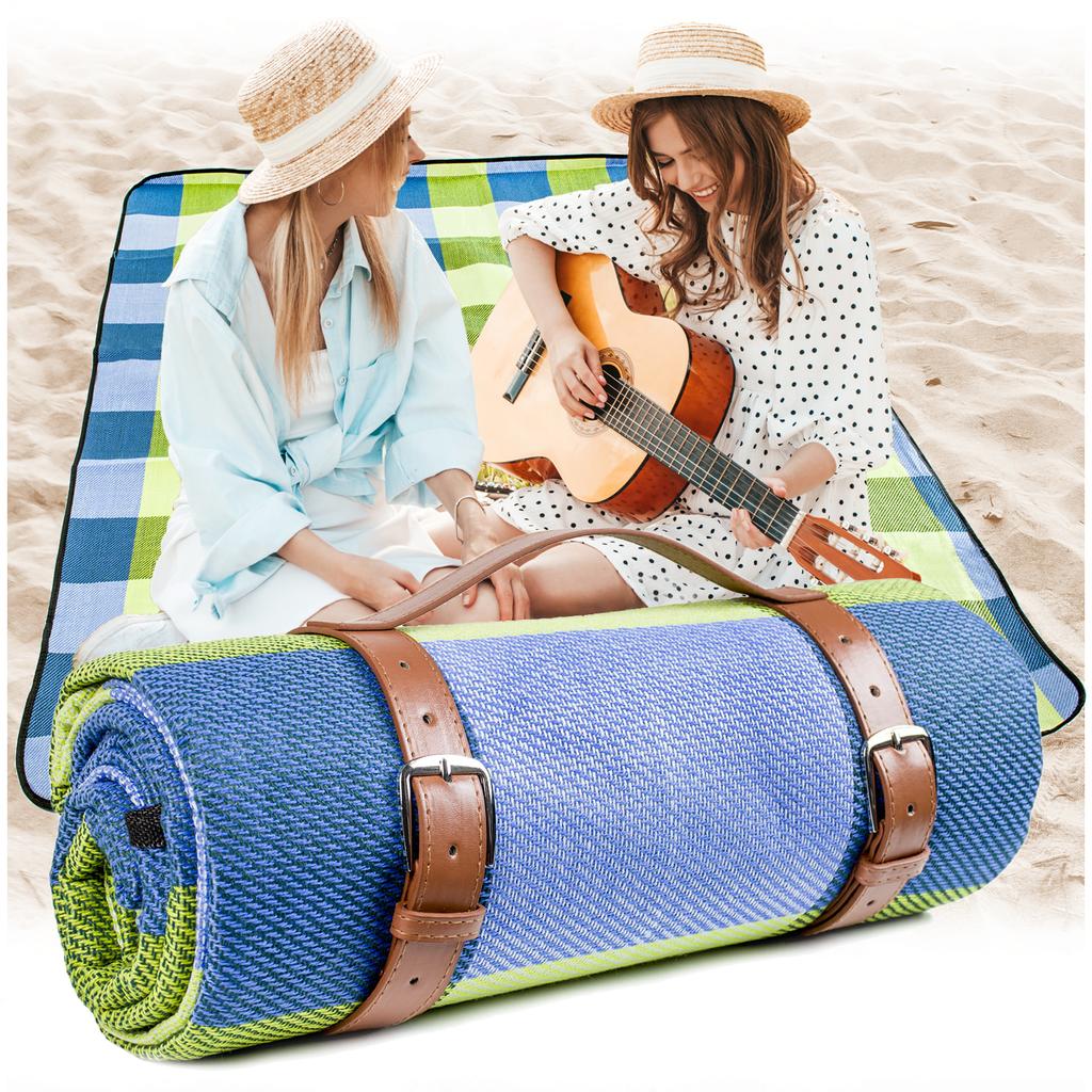 Picnic Blanket Beach Mat Plaid Pad Insulation Foldable Waterproof 200X200