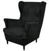 Velvet Sloping Arm King Back Chair Cover Elastic Armchair Wing Back Wing Sofa Back Chair Cover Stretch Protector Home Decor