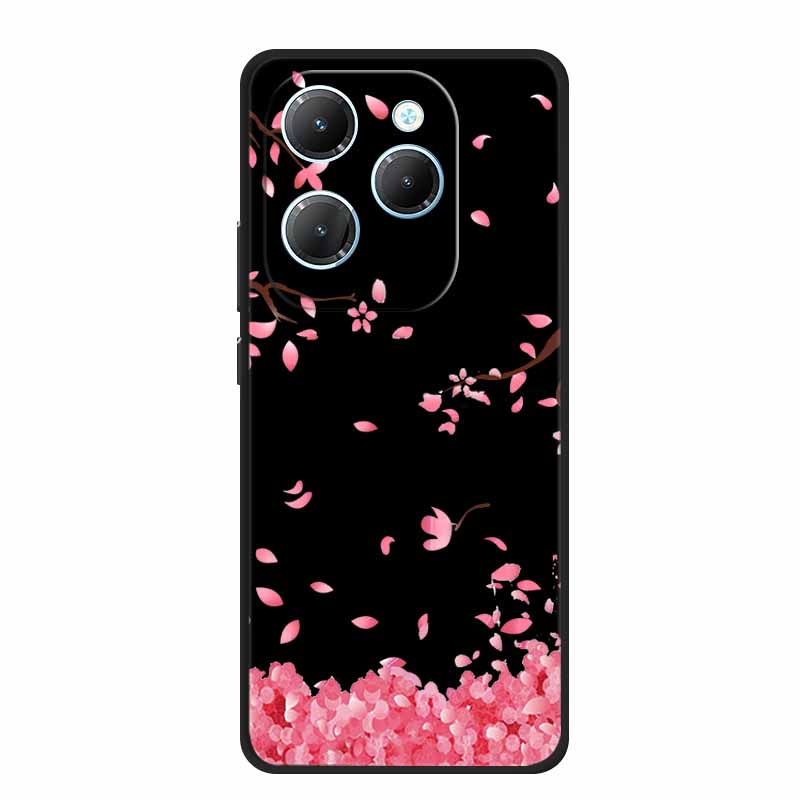 For Infinix Hot 40 Pro Case Hot40 Pro Black Silicone Soft Phone Case For Infinix Hot 40 Pro Back Cover Case 6.78" Cute Cartoon