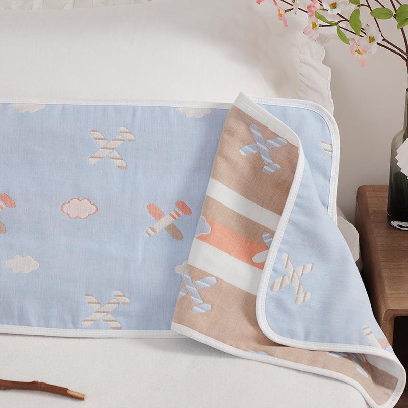 Pure Cotton Six-Layer Gauze Sweat-Absorbent Pillowcase for Adults and Kids, Class A Quality