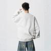 Pull épais à col rond imprimé floral marque automne et hiver ample décontracté beau voyou vêtements noirs