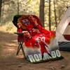1pc Soccer7 (4) Theme Blanket - Digital Print, Polyester, Cozy for All Seasons, Perfect for Outdoor, Camping, and Travel