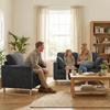 Accent Chair With Pocket Spring Modern Industrial Armchair With Metal Legs For Livingroom Dark Grey